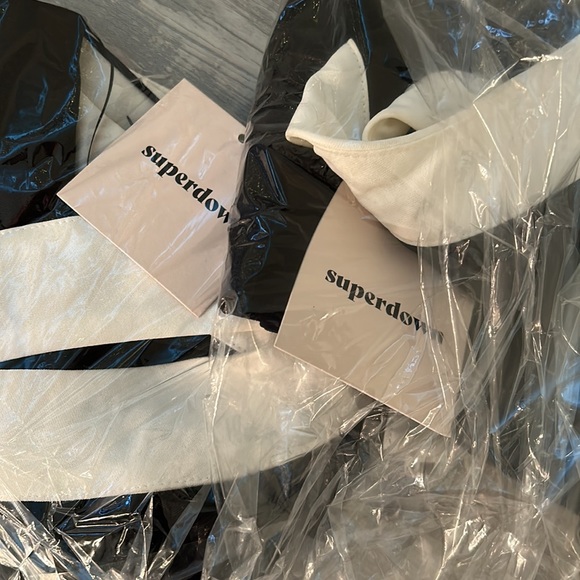 REVOLVE x Superdown Brielle cross front dress in black & white - Picture 6 of 6